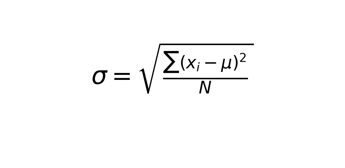 Population Standard Deviation Formula