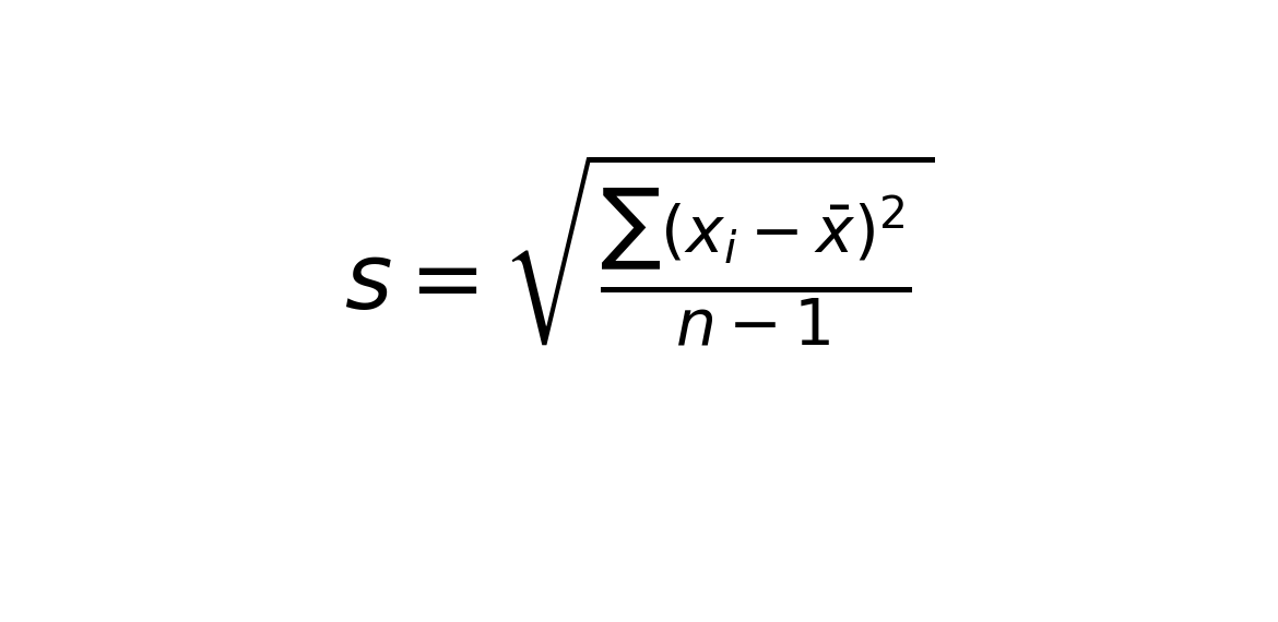 Sample Standard Deviation Formula